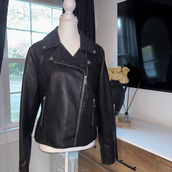 French Connection Jackets & Blazers - French Connection Black Leather Jacket